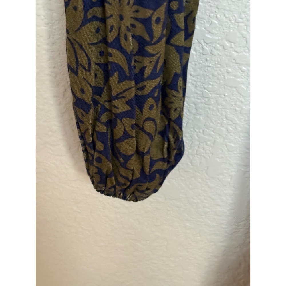 NWT Boden D0425 Navy Olive Green Floral Long Sleeve Mini Dress Sz 6R - Picture 7 of 9